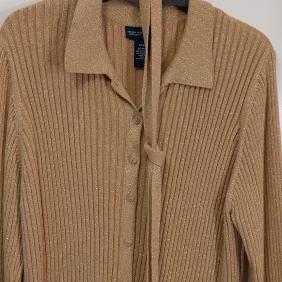 Sparkly Ribbed Knit Cardigan - Picture 6 of 6